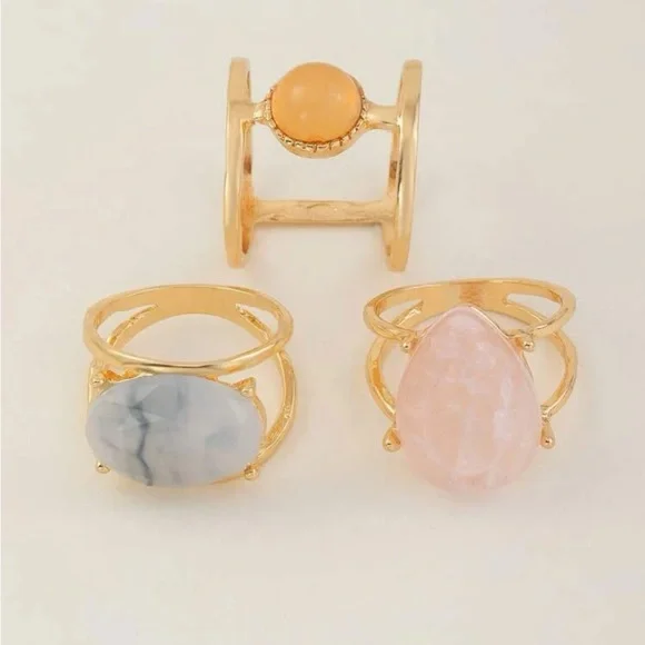 Textured Stone Decor Ring - Picture 5 of 7